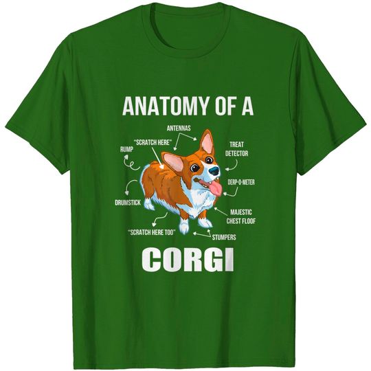 Discover Anatomy Of A Corgi T-Shirt