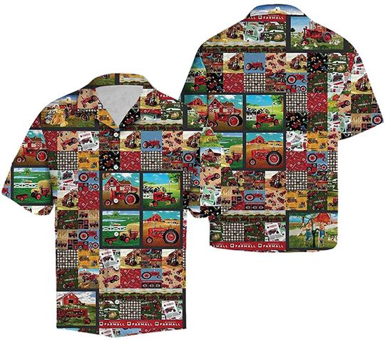 Discover Awesome Red Tractor Farmall Hawaii Shirt