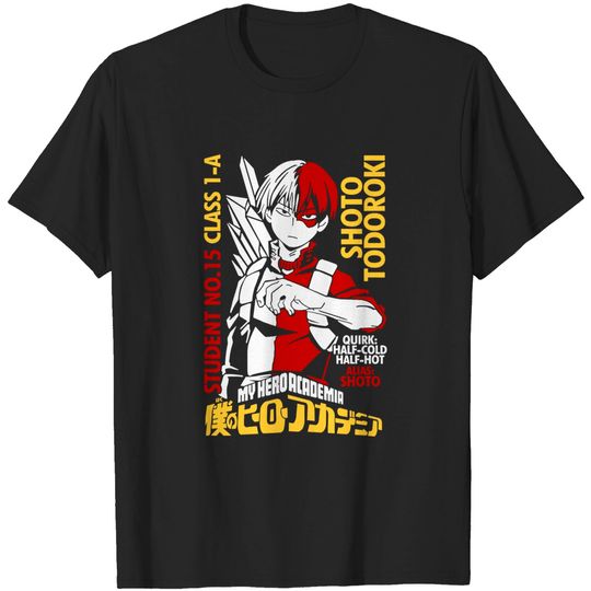 Discover Shoto Todoroki Shirts Crew Neck Kids Anime T-Shirt Graphic T Shirts Tops