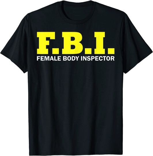 Discover Female Body Inspector T-shirt FBI boys costume carnival logo