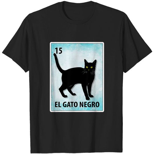 Discover El Gato Negro Mexican Black Cat Cards T-Shirt