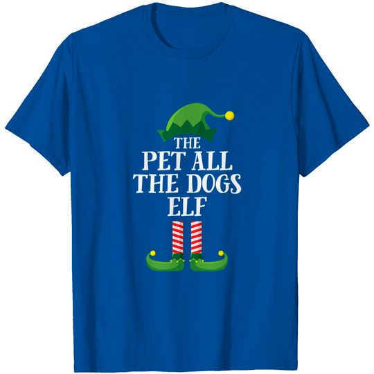 Discover Pet All The Dogs Elf Matching Family Group Christmas Pajama T-Shirt