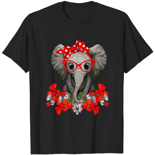 Discover Save The Elephants Mom Red Bow T Shirt