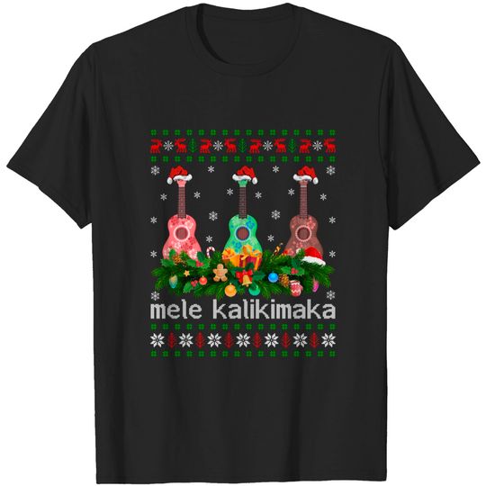 Discover Mele Kalikimaka Ukulele Guitar T-Shirt
