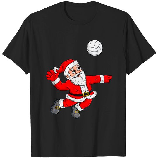 Discover Christmas Santa Claus Volleyball T-Shirt