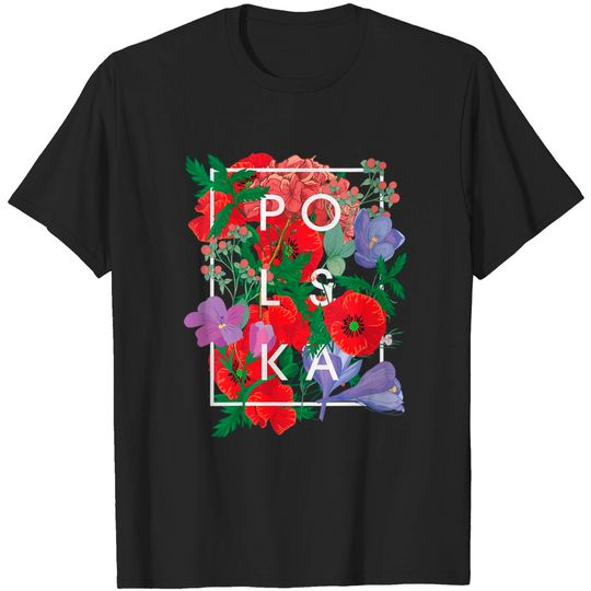 Discover Flowers of Poland Word Art T Shirt
