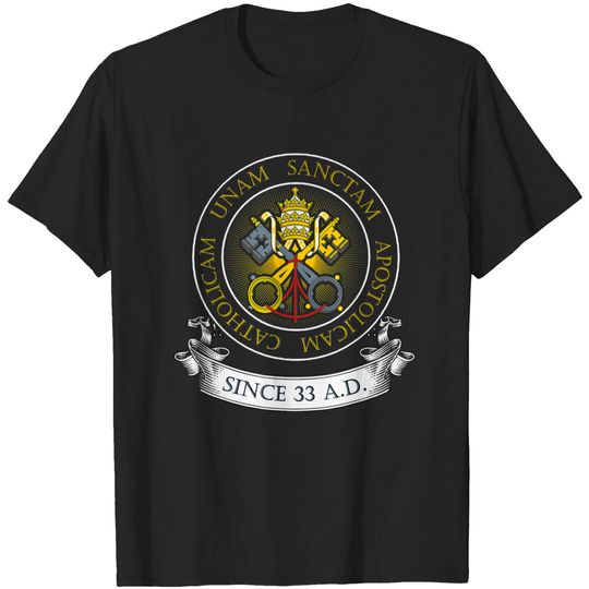 Discover One Holy Catholic & Apostolic Church Catholic Latin T-Shirt