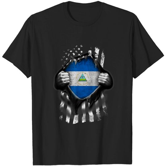 Discover Nicaraguan American Flag T Shirt. Nicaragua National Flag
