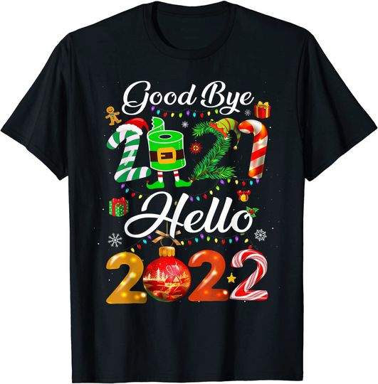 Discover Goodbye 2021 Hello 2022 Happy New Year Funny Christmas Xmas T-Shirt