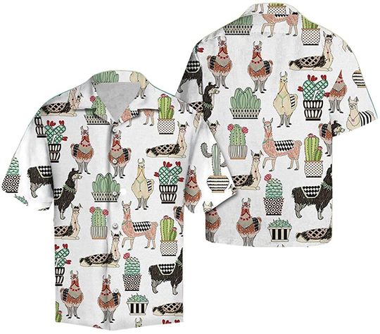 Discover Llama Cactus Hawaii Shirt