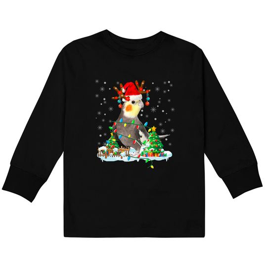 Discover Santa Cockatiel Kids Long Sleeve Christmas T-Shirt