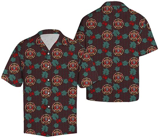 Discover Firefighter Leaves Hawaiian Shirt
