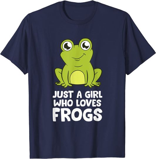 Discover Just a Girl Who Loves Frogs Funny Frog Lover Girl T-Shirt