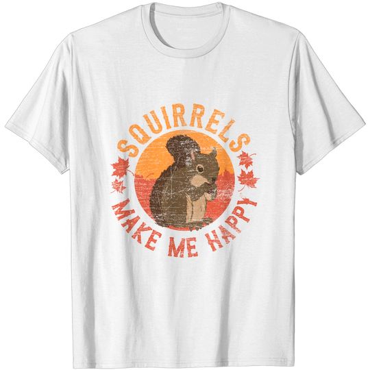 Discover Squirrels Make Me Happy Vintage T-Shirt
