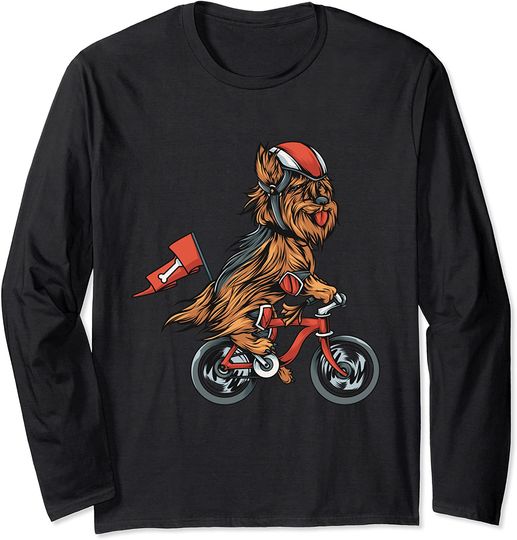 Discover Yorkies Cycling Bicycle Helmets on Yorkshire Terriers Long Sleeve