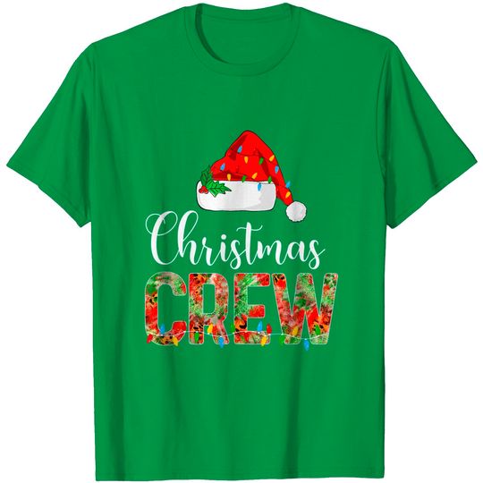 Discover Christmas Crew Santa Hat T-Shirt