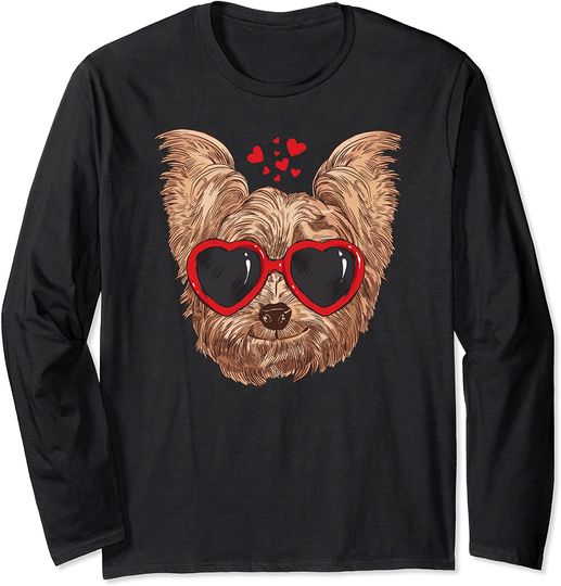 Discover Sunglasses Love Heart Yorkshire Terrier Dog Long Sleeve