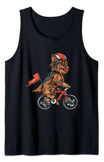 Discover Yorkies Cycling Bicycle Helmets on Yorkshire Terriers Tank Top