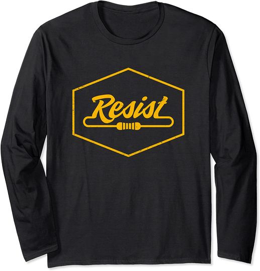 Discover Electrical Engineering Resistor Electrician Engineer Resist Long Sleeve T-Shirt