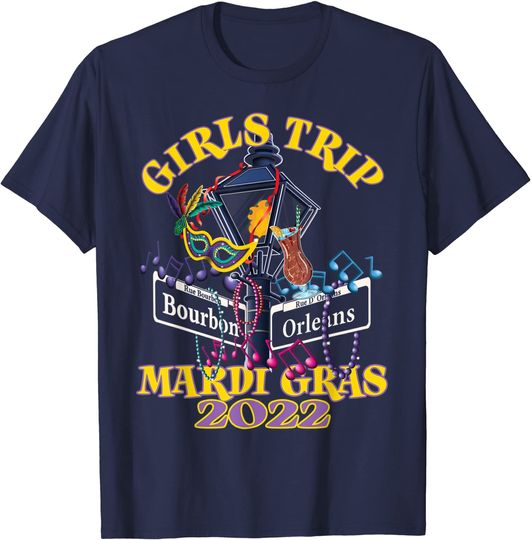 Discover Girls Trip Mardi Gras 2022 New Orleans Bachelorette Party T-Shirt