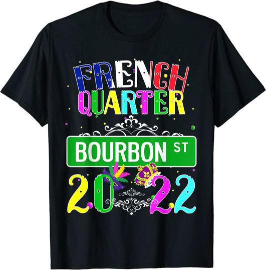 Discover 2022 New Orleans Louisiana Bourbon Street French Quarter T-Shirt
