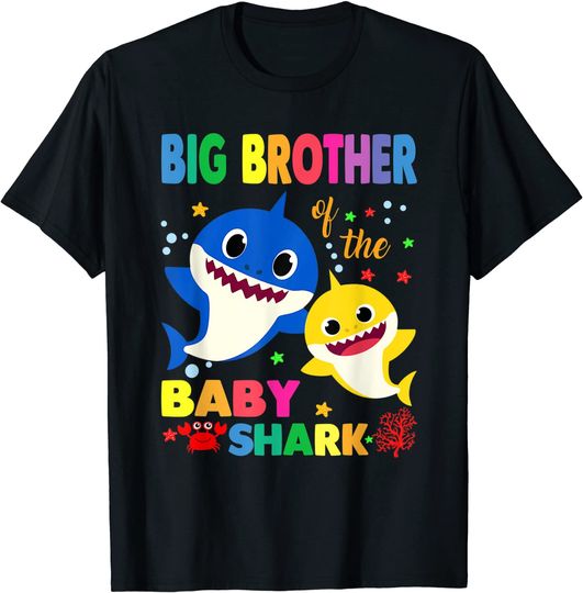 Discover Big Brother Of The Baby Shark Birthday Big Brother Shark T-Shirt