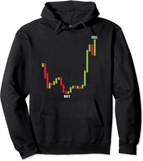Discover Funny Day Trading Buy Low Sell High Stock Trading Pullover Hoodie