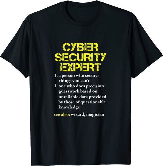 Discover Funny Cybersecurity Definition Expert Computer Engineer T-Shirt