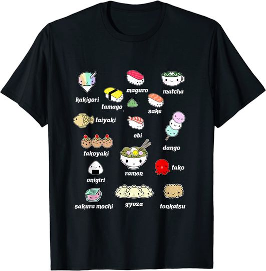 Discover Kawaii Japanese Food Sushi Ramen T-Shirt