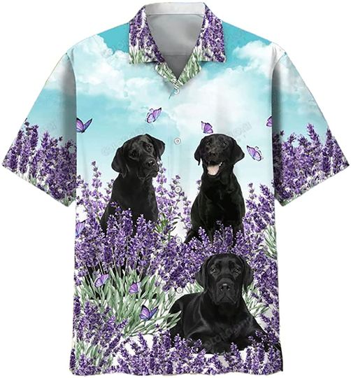 Discover Labrador Lavender Hawaiian Shirt
