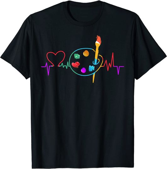 Discover Funny Paint Palette Brush Artist Painter Gift Kids Men Women T-Shirt