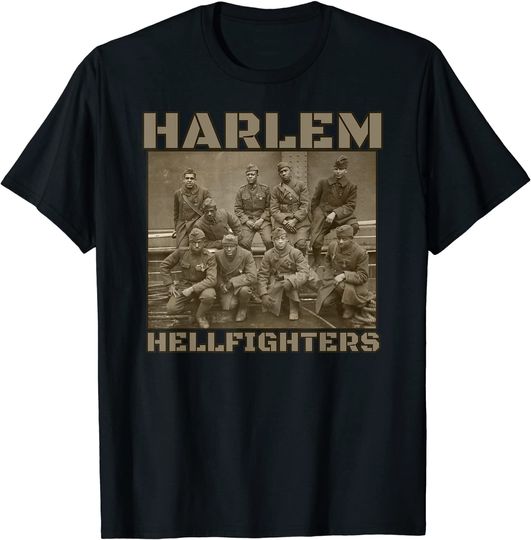 Discover Black Military History USA Black History Harlem Hellfighters T-Shirt