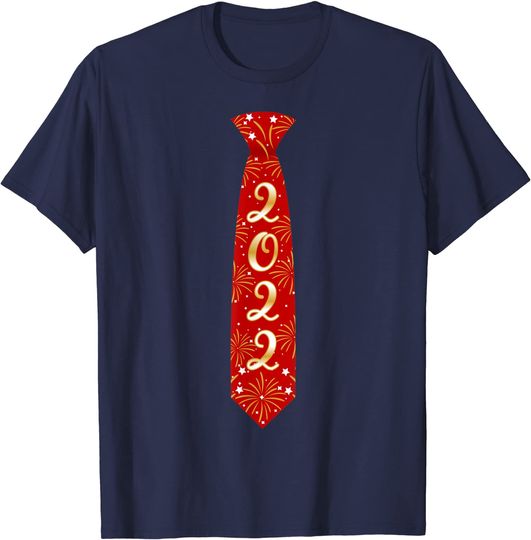 Discover Funny Happy New Year 2022 - Red Bow Tie Happy New Year 2022 T-Shirt