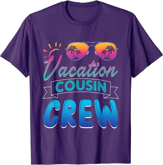 Discover Vacation Cousin Crew Beach Cruise Sunglasses Family Vacation T-Shirt