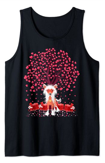 Discover Chinese Crested Dog Valentine's Day Tank Top