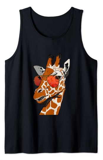 Discover Funny Giraffe with Sunglasses Gift idea for Giraffes & Zebra Tank Top