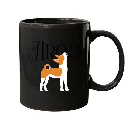 Discover Howling Basenji Puppy Aroo A Sound Of Singing Happy Pack Dog Coffee Mug