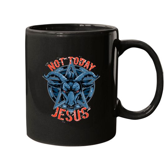 Discover Satanic Baphomet - Not Today Jesus Coffee Mug