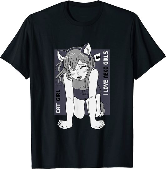 Discover Ahegao t shirt lewd anime face shirt and neko cosplay