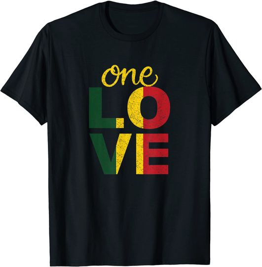 Discover One Love Jamaican Rasta Reggae T-Shirt