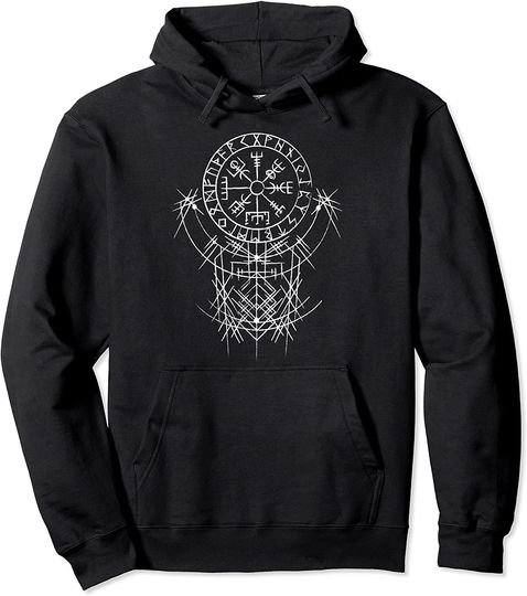 Discover Vegvísir Viking Compass - Vegvisir Vikings Pullover Hoodie