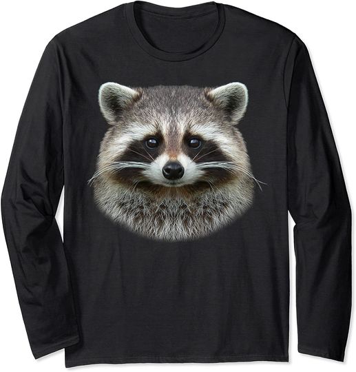 Discover Raccoon Face Cute Raccoon Lover Tee Long Sleeve