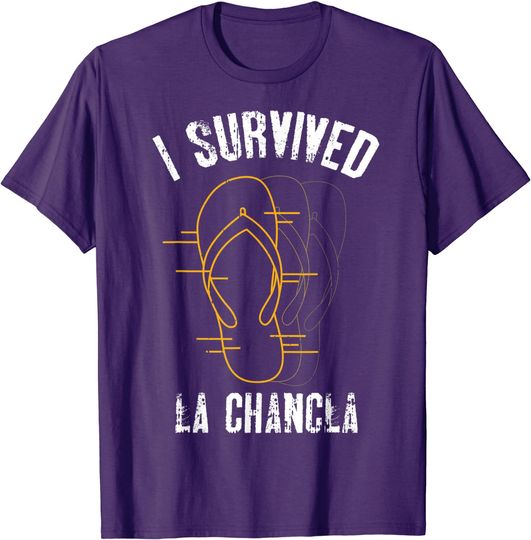 Discover Chancla Meme T-Shirt I Survived La Chancla Slippers Funny Mexican Culture Gift