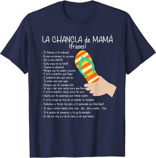 Discover Chancla Meme T-Shirt Sarcastic Humor Latin Vintage Phrases