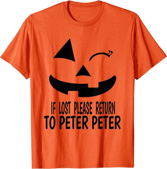 Discover Peter Peter Pumpkin Eater Costume T-Shirt Pumpkin Eater Wife Couples Costume