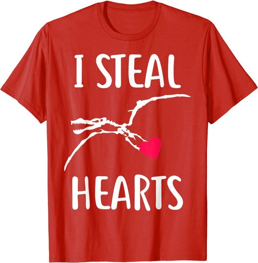 Discover I Steal Hearts Dinosaur Lovers Valentines Day Gift T-Shirt