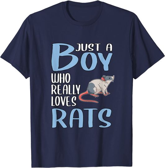Discover Anime Rat T-Shirt Just A Boy Who Really Loves Rats