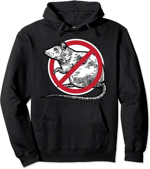 Discover Anime Rat Hoodie No Rat Sign Stop