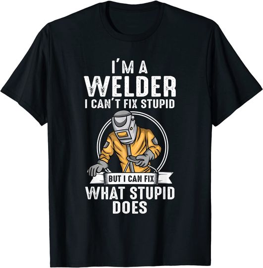 Discover Welding Memes T Shirt Vintage Welder Design Funny