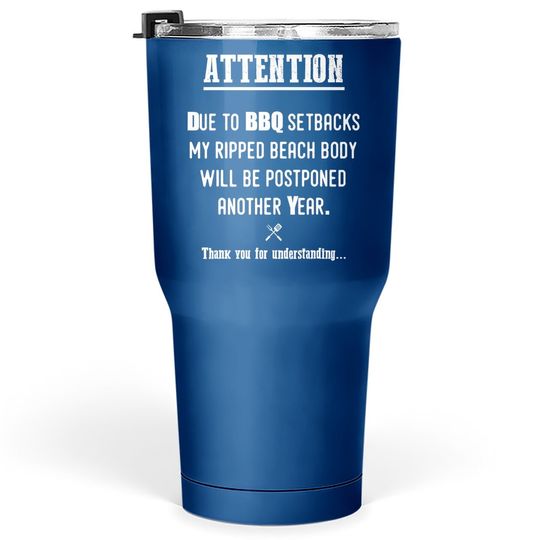 Discover Funny Bbq Tumbler 30 Oz For Pitmasters & Barbecue Lovers